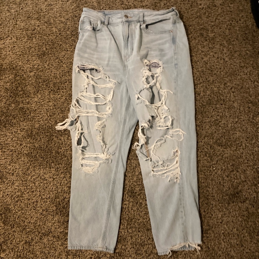American Eagle Outfitters Ripped Light Blue Jeans